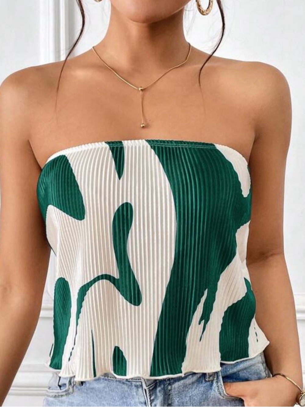 NWOT SHEIN Essnce Graphic Print Tube, Medium